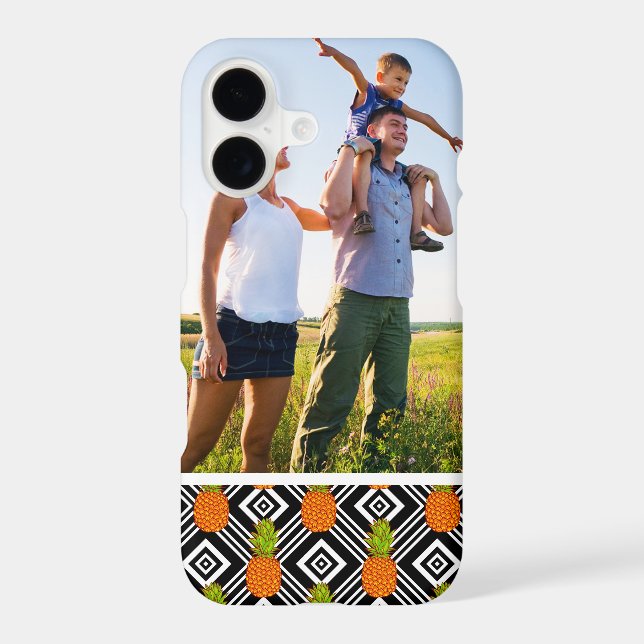Custom Photo Geometric Pineapples Iphone Case (Back)