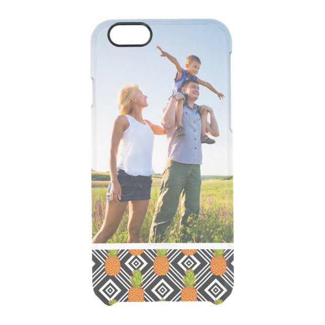 Custom Photo Geometric Pineapples Uncommon iPhone Case (Back)