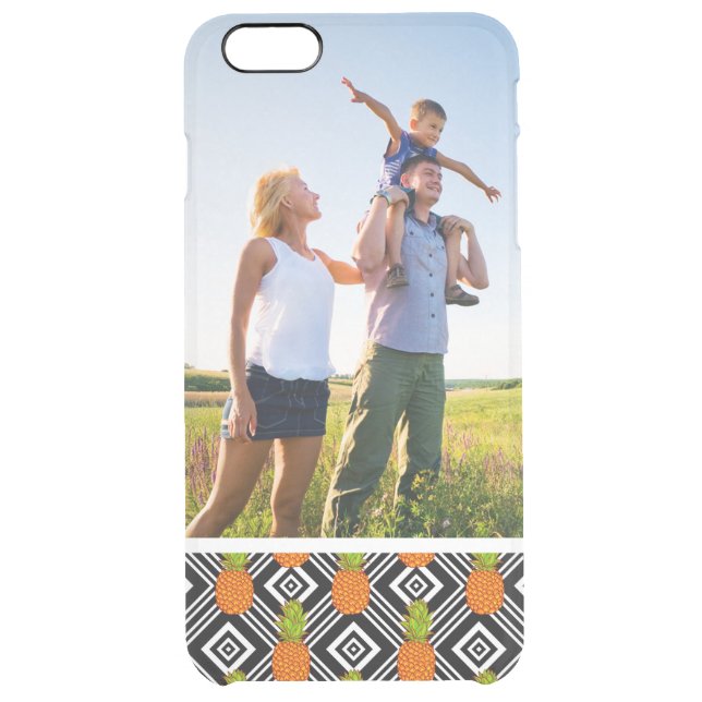 Custom Photo Geometric Pineapples Uncommon iPhone Case (Back)