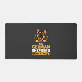Custom Photo German Shepherd Fixed My Mood Desk Mat
