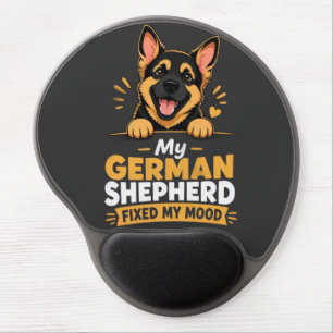 Custom Photo German Shepherd Fixed My Mood Gel Mouse Pad