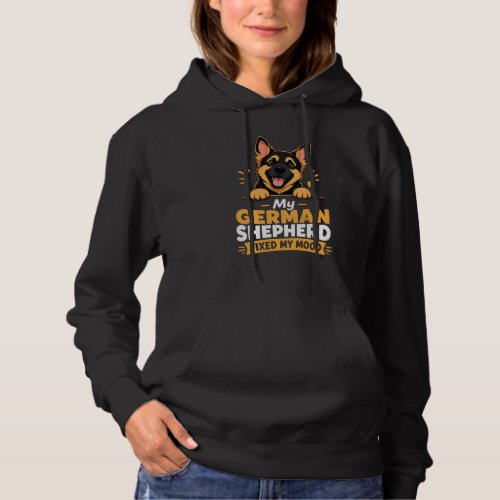 Custom Photo German Shepherd Fixed My Mood Hoodie
