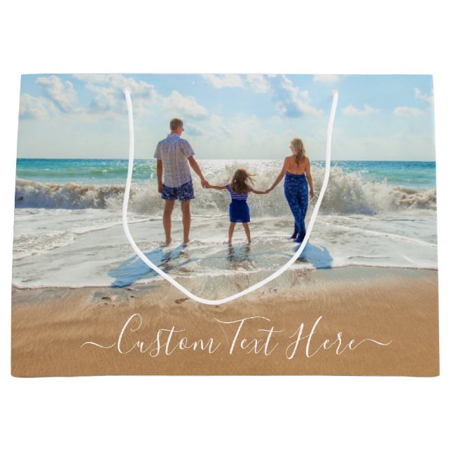 Custom Photo Gift Bag with Your Photos and Text (Front)