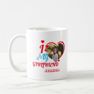 Custom Photo Gift: "I 💗 My Girlfriend Jessica Coffee Mug