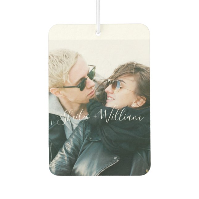 Custom Photo gift, Personalized Valentine's gift Air Freshener (Front)