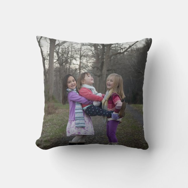 Custom Photo Gift Throw Pillow (Front)