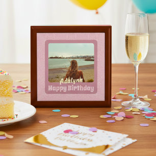 Custom Photo Gifts for 21 Year Old Female Pink Gift Box