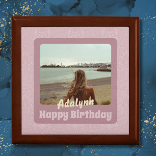 Custom Photo Gifts for 21 Year Old Female Pink Gift Box