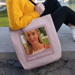 Custom Photo Gifts For 21 Year Old Female Pink Tote Bag at Zazzle