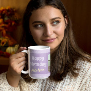 Custom Photo Gifts for 21 Year Old Female Violet Coffee Mug