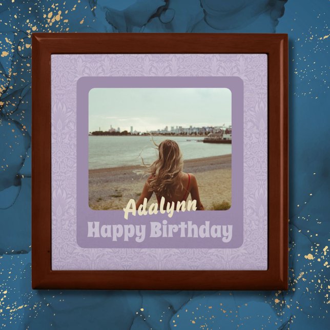 Custom Photo Gifts for 21 Year Old Female Violet Gift Box (Gifts for 21 Year Old Female)