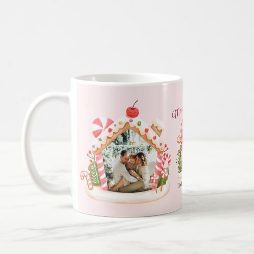 Custom Photo Gingerbread House Christmas Coffee Mug