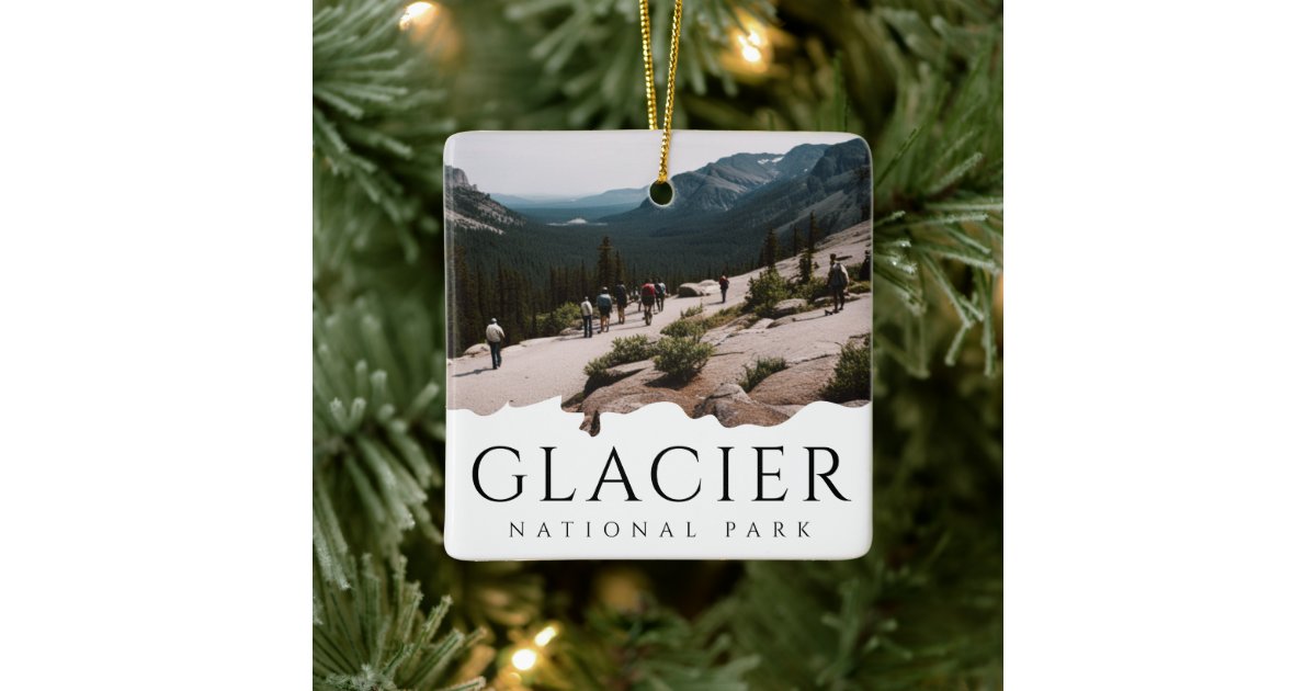 Custom Photo Glacier National Park Souvenir Ceramic Ornament | Zazzle