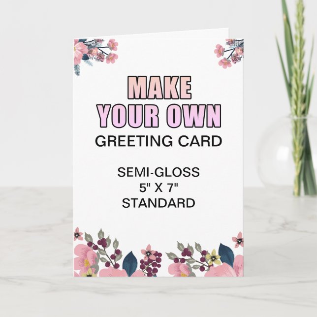 Custom Photo Glossy Engagement Greeting Card (Front)