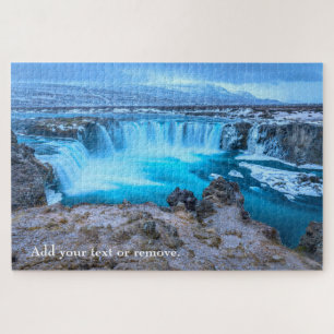 Custom photo Godafoss Waterfall landscape Iceland: Jigsaw Puzzle