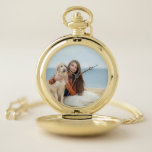 Custom Photo Gold or Silver Alloy Pocket Watch<br><div class="desc">A choice of stylish gold or silver alloy pocket watch. Add your custom photo.</div>