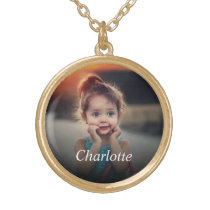 Custom Photo Gold Plated Necklace Custom Photo Gold Plated Necklace