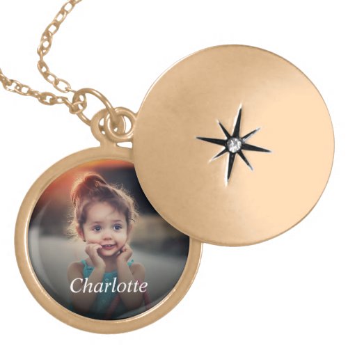 Custom Photo Gold Plated Necklace