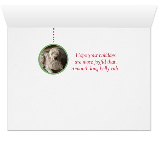 Custom Photo Golden Doodle Merry Christmas (Inside Horizontal (Bottom))