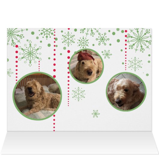 Custom Photo Golden Doodle Merry Christmas (Inside Horizontal (Top))