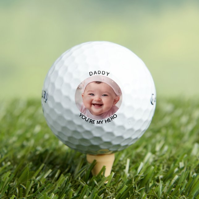 Custom Photo Golf Balls - Modern Personalized (Insitu Tee)
