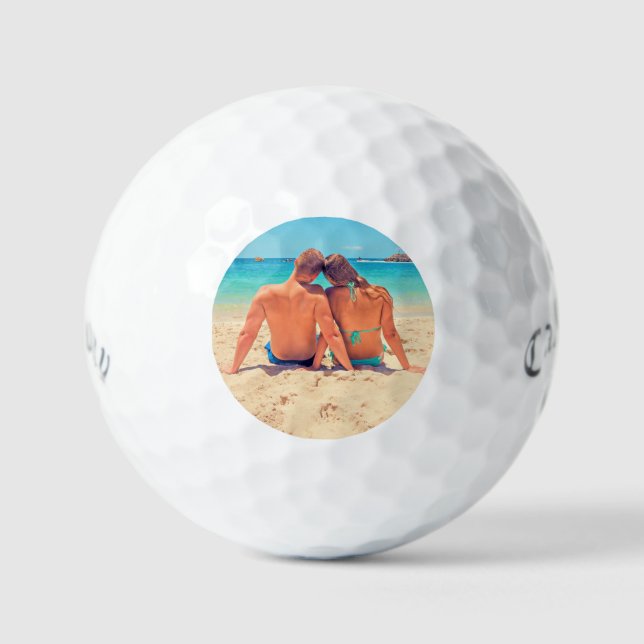 Custom Photo Golf Balls Your Summer Love Design (Front)