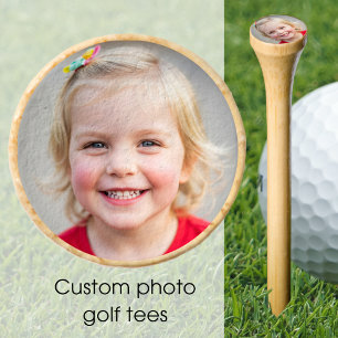Custom Photo Golf Tee Family Simple Modern