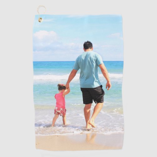 Custom Photo Golf Towel Gift with Your Dad Photos
