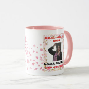 Custom Photo Grad 2026 Floral Wrap Mug