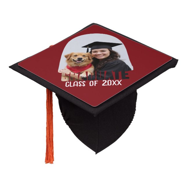 Custom Photo Graduate Arch Graduation Cap Topper (Angled)