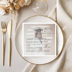 Custom Photo Graduate Fun Facts Graduation Party Napkins