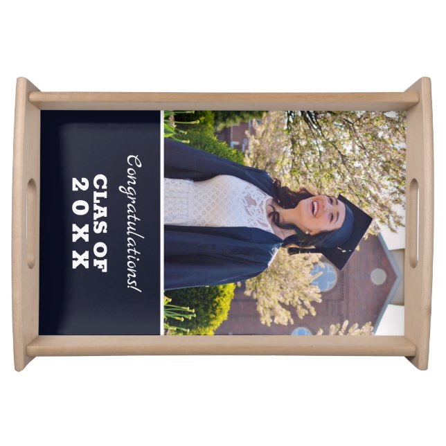 Custom Photo Graduate Serving Tray (Front)