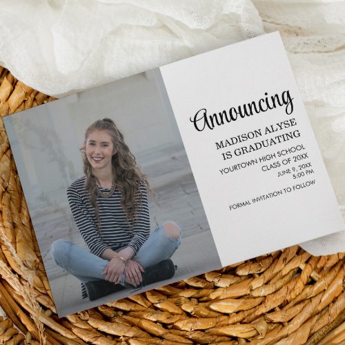 Custom Photo Graduation Announcement