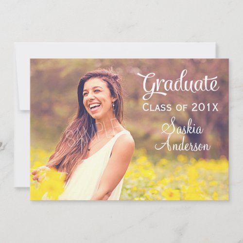 Custom Photo Graduation Announcement