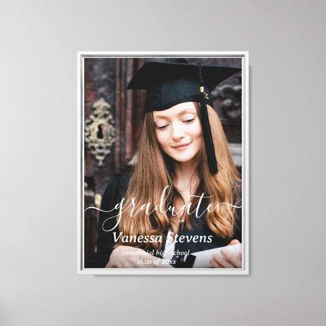 Custom Photo Graduation  Canvas Print (Front)