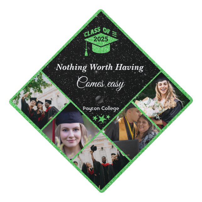 Custom Photo Graduation Cap Topper (Front)