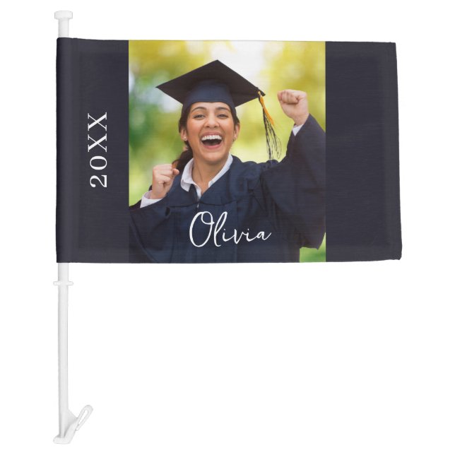 Custom Photo Graduation Car Flag (Front)