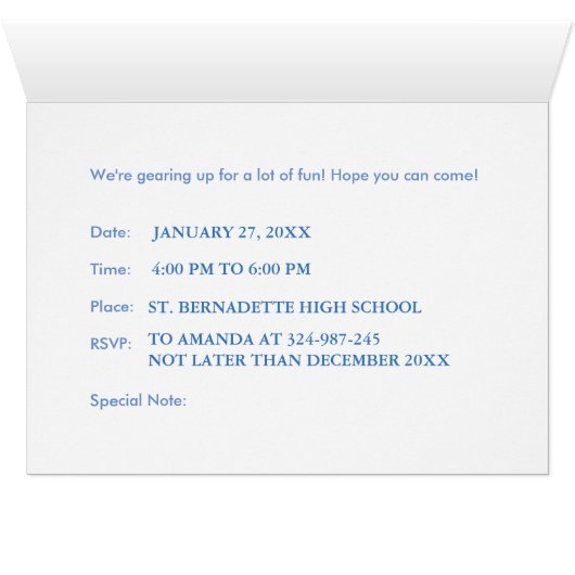 Custom Photo Graduation Celebration Invitation (Inside Horizontal (Bottom))