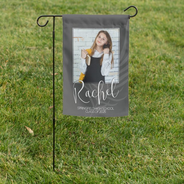 Custom Photo Graduation Garden Flag (In SItu)