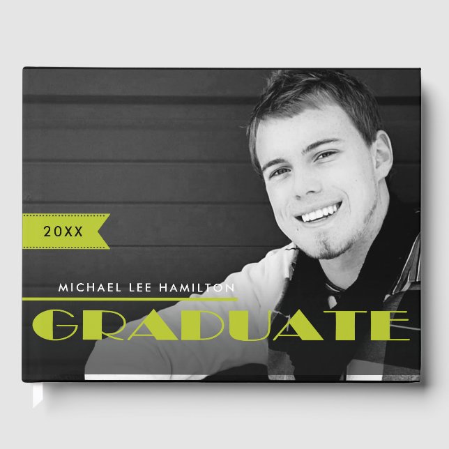 Custom Photo Graduation Guest Book (Front)