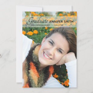 Custom Photo Graduation High School or College Announcement