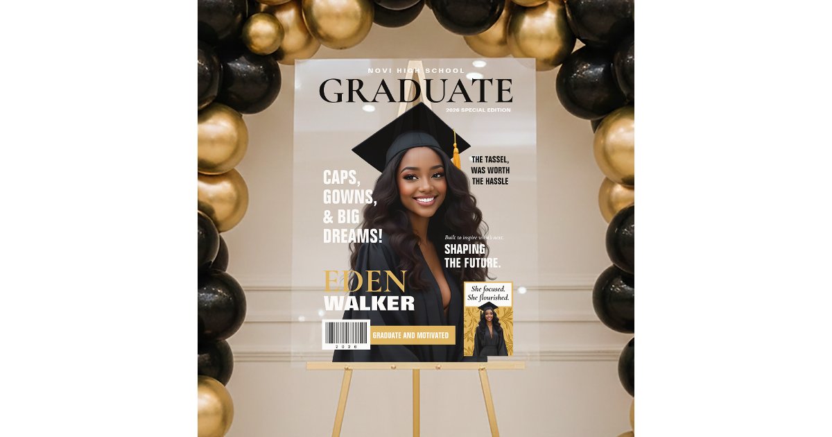 Graduation Photo Magazine Custom Photo Graduation Magazine Display | Zazzle