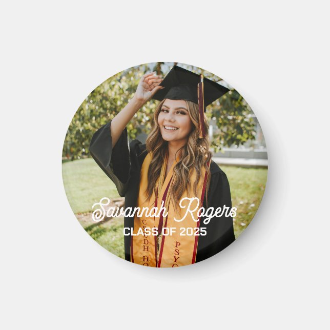 Custom Photo Graduation Magnet for Women & Men (Front)