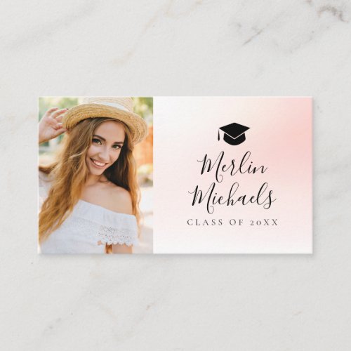 custom photo graduation name insert card