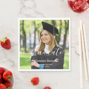 Custom Photo Graduation Napkins