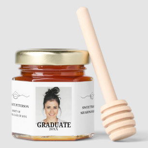 Custom Photo Graduation Party Honey Jar Favors