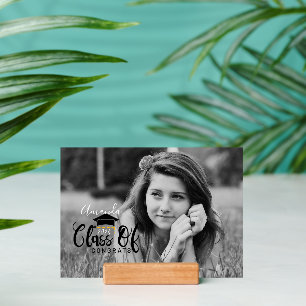 Custom photo graduation plaque holder