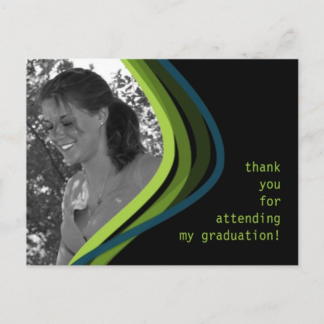 Custom Photo Graduation Thank You Card (Front)