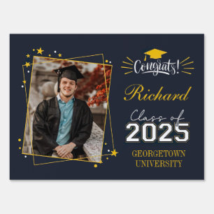 Custom Photo Graduation Yard Sign, Personalized Sign