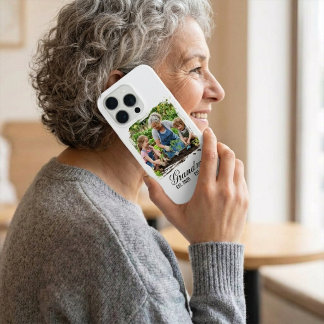 Custom Photo Grandma Established Elegant Script iPhone 15 Pro Case
